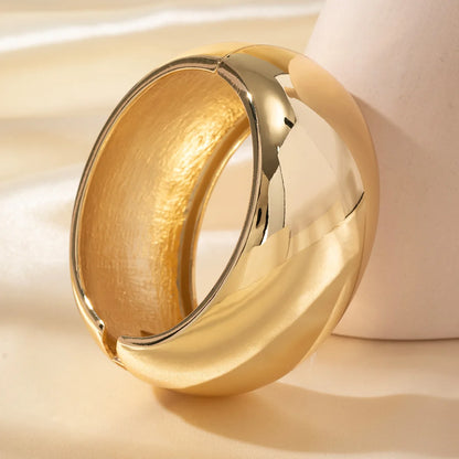 Exaggerated Silver Wide Geometric Irregular Cuff Bangles Punk Open Bangle Chunky Bracelets
