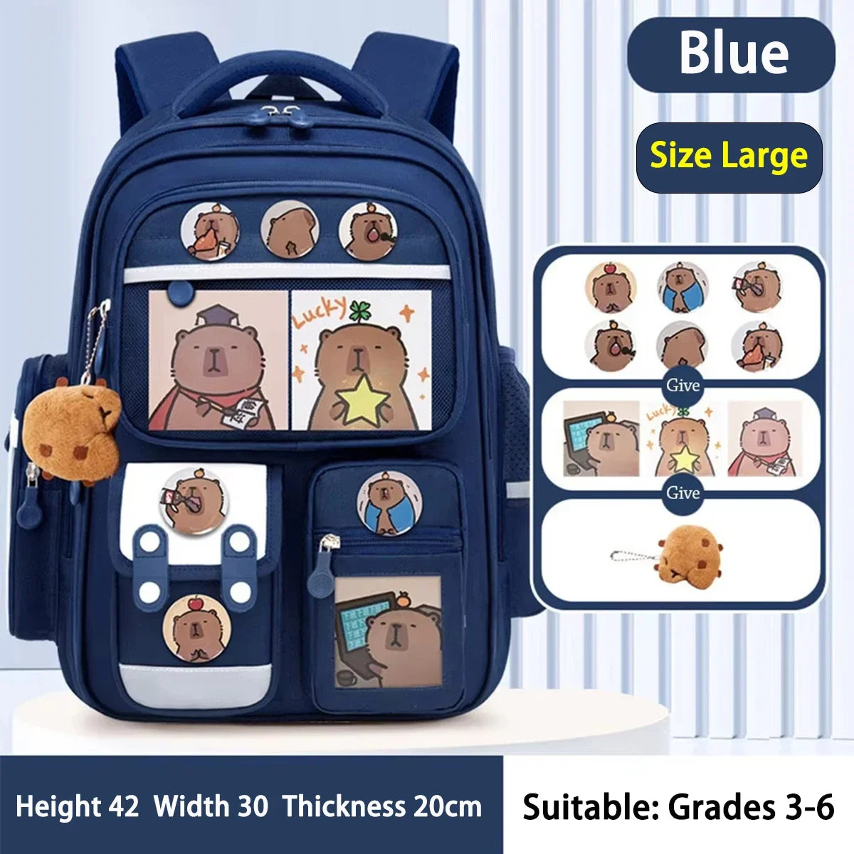 Capybara Waterproof Backpack Large Capacity Backpack