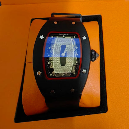 Luxury Silicone Sports Quartz Diamond Wristwatch