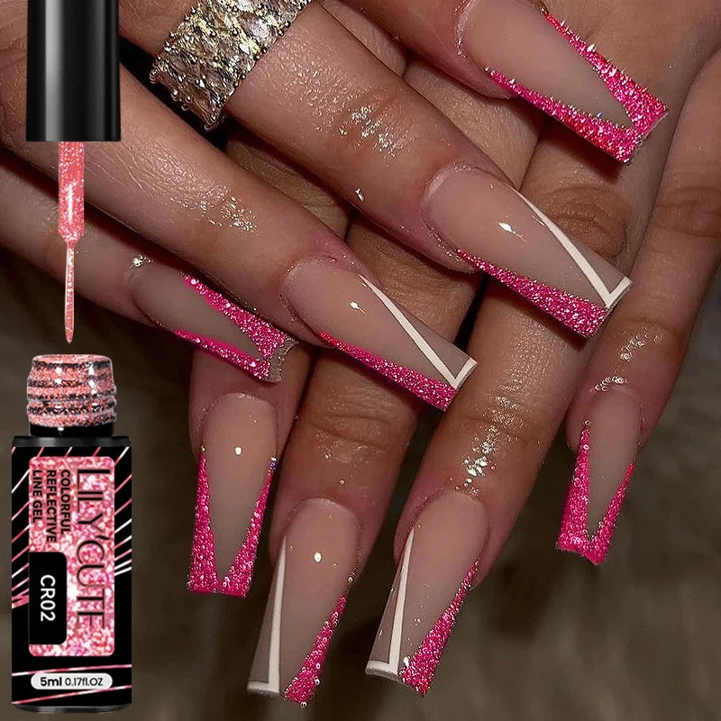 Gold Sliver Metallic Liner Gel Nail Polish