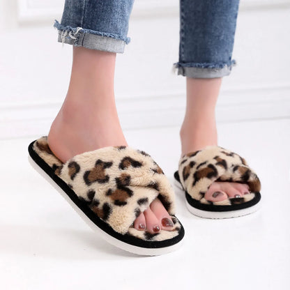 Sexy Leopard Soft Sole Floor Slipper