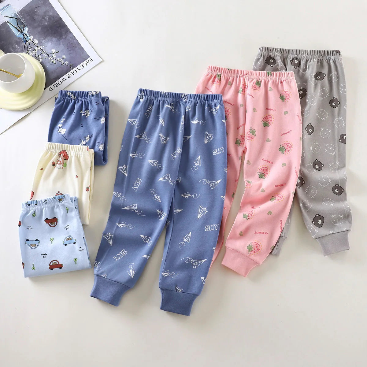 Cotton Sleepwear Spring Autumn Winter Cartoon Bottoms Pajamas