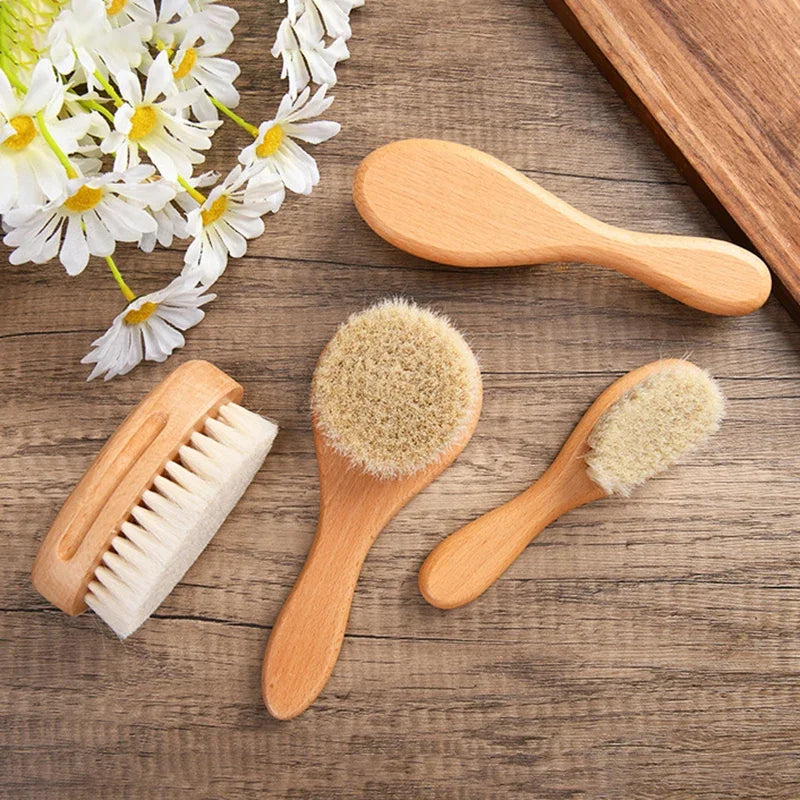 Wooden Handle Brush Baby Hair Brush