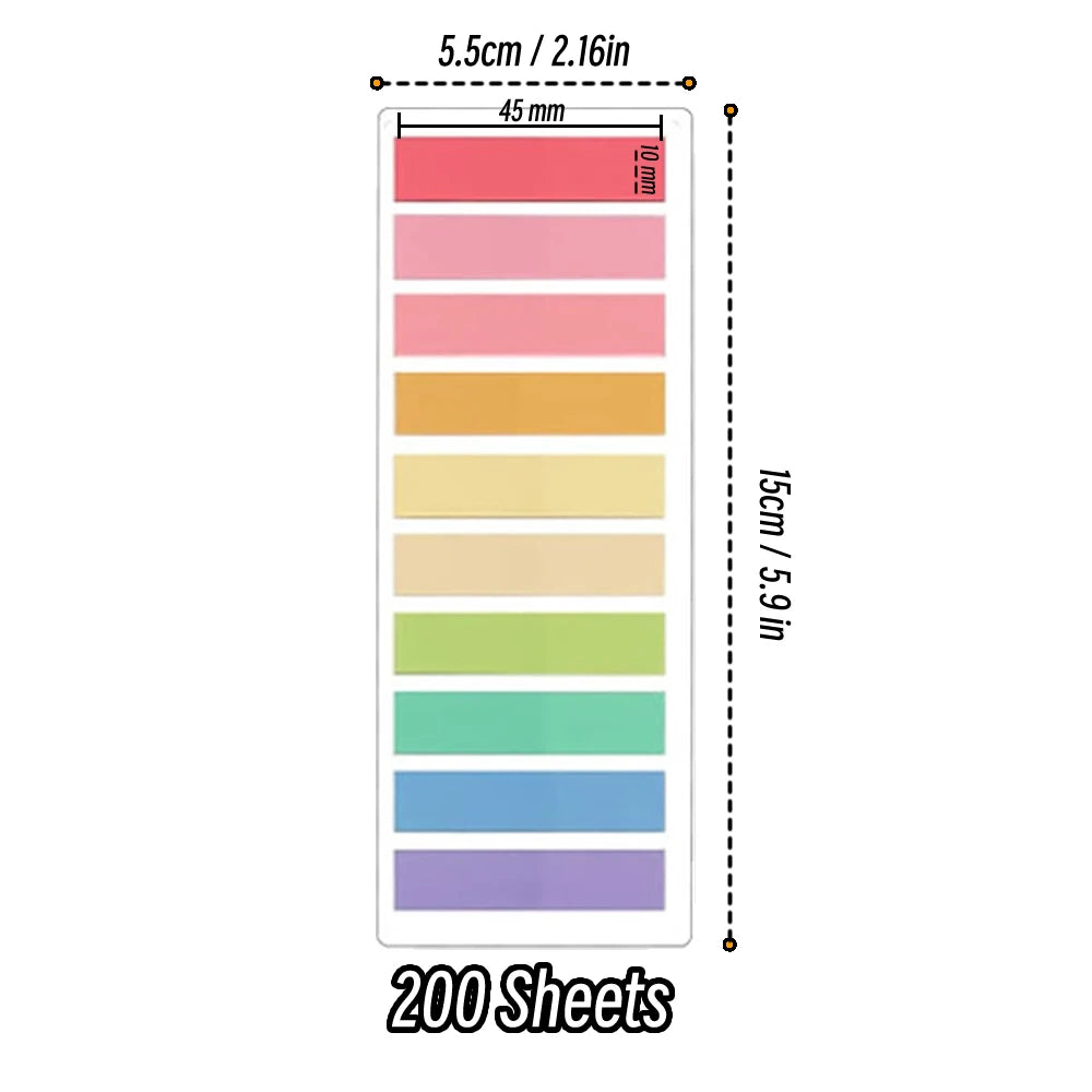 2400S Transparent Colorful Index Creative Memo Pads