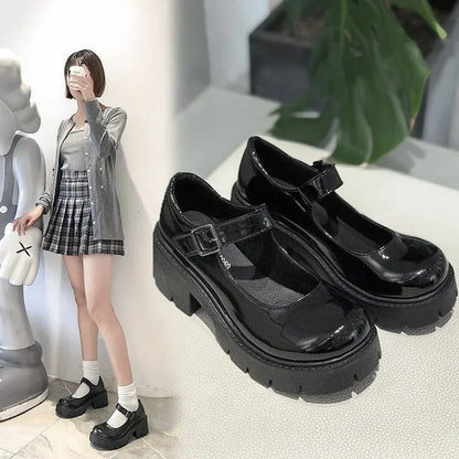 Japanese Style Mary Jane High Heel Shoes