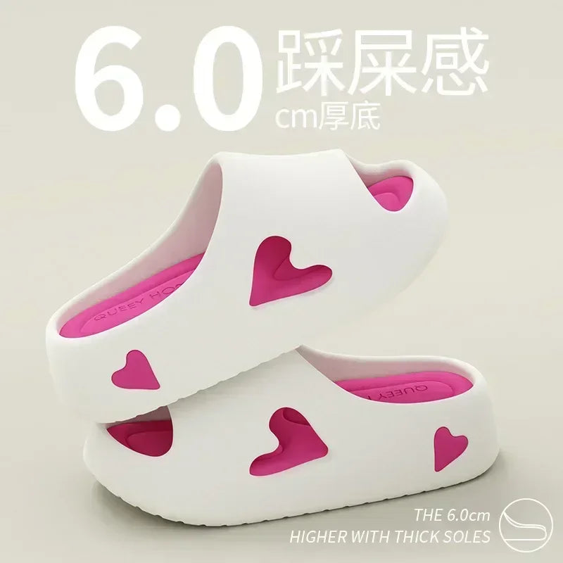 DANA Love Heart Platform Slippers