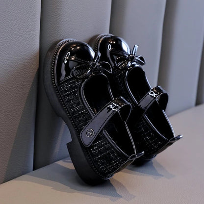 Leather Bowknot Mary Jane Shoes