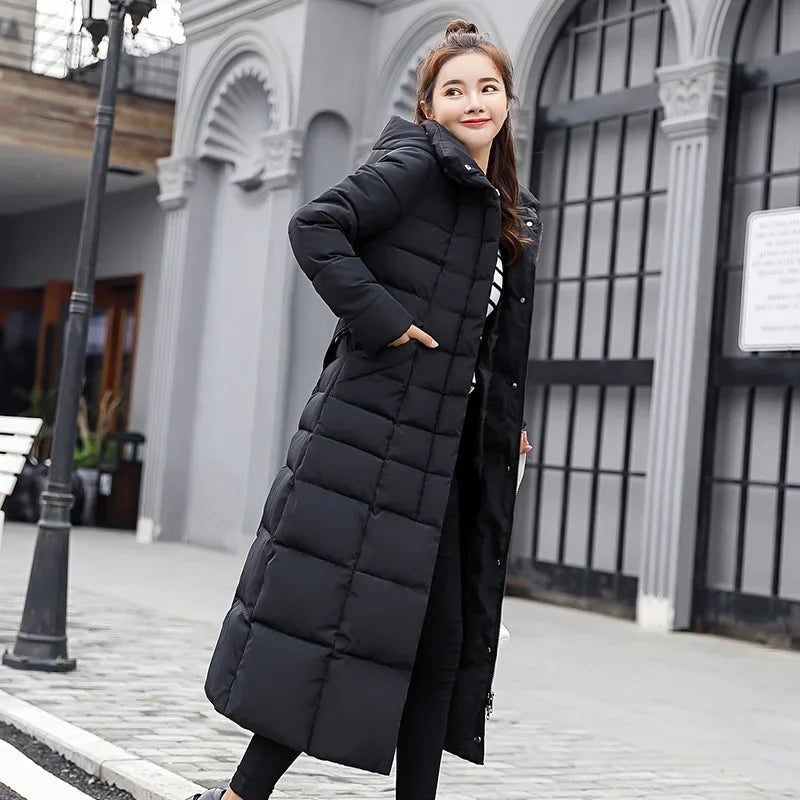 Fur Parkas Quilted Thicken Long Coat Jacket