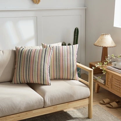 Modern Nordic style yarn-dyed polka dot pillow case