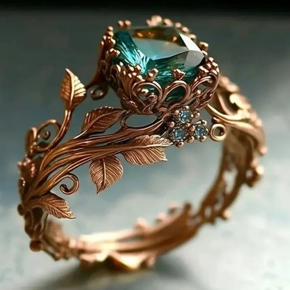 Ring Totem Green Zircon Ring