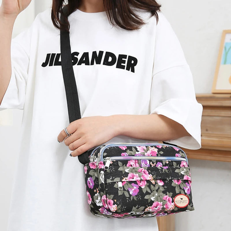 Multiple Pockets Shoulder Bags Canvas Messenger Bags
