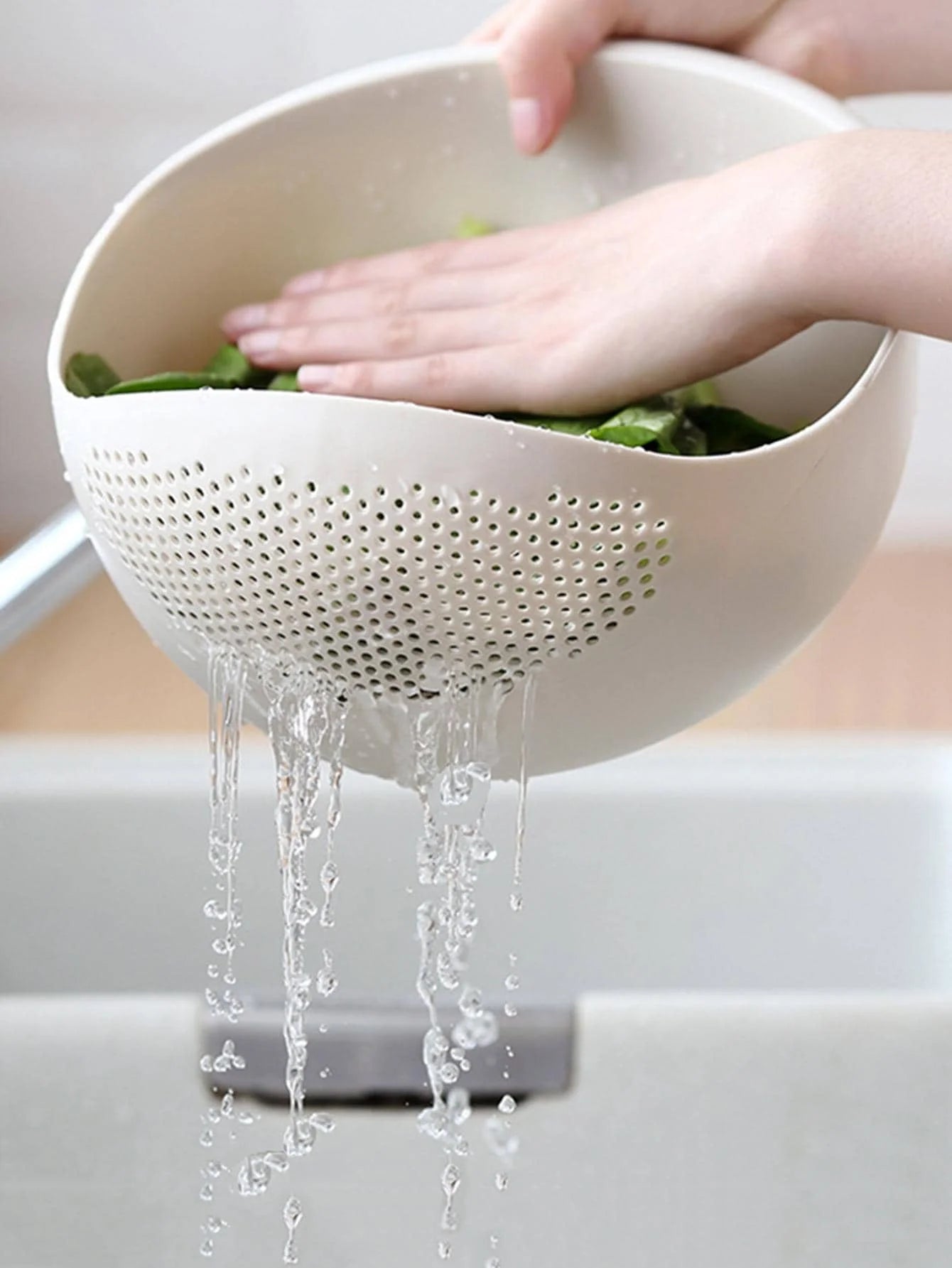 1/3pcs- Colander Rice Bowl Drain Basket