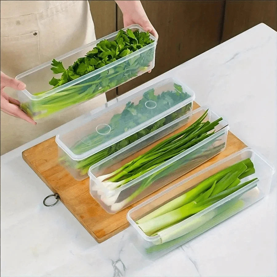1/2/4Pcs Refrigerator Storage Boxes With Lid Plastic