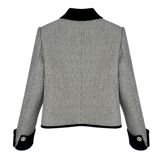 Elegant Comfortable Lapel Collar Casual Tweed Jacket