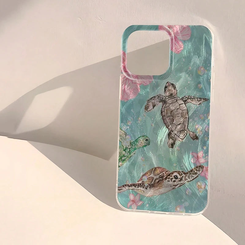 Sea Turtle Beach Pattern Phone Case