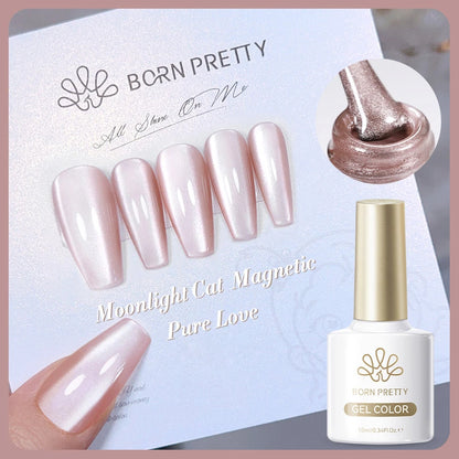 Sparkling Glass Bead Cat Magnetic Gel Nail Polish