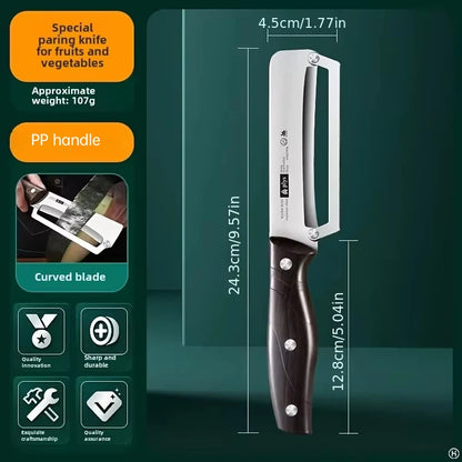 Stainless steel peeler with wooden handle