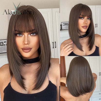 Straight Short Highlights Blonde Hair Wig