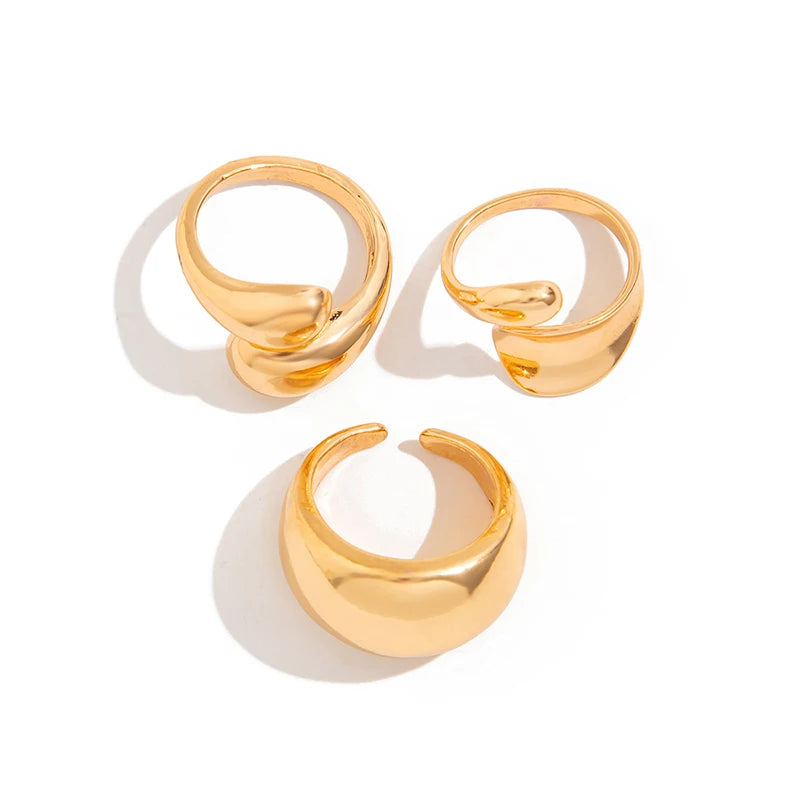 DANA 4Pcs Irregular Rings Set
