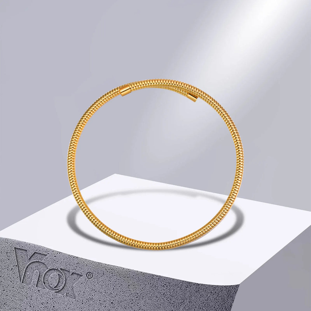 Vnox Cool Exaggerated Snake Bone Choker Necklaces