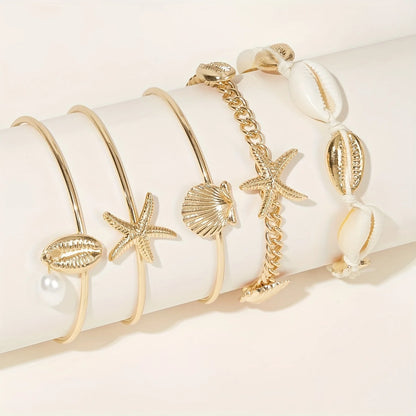 Starfish Shell Pendant Bracelet