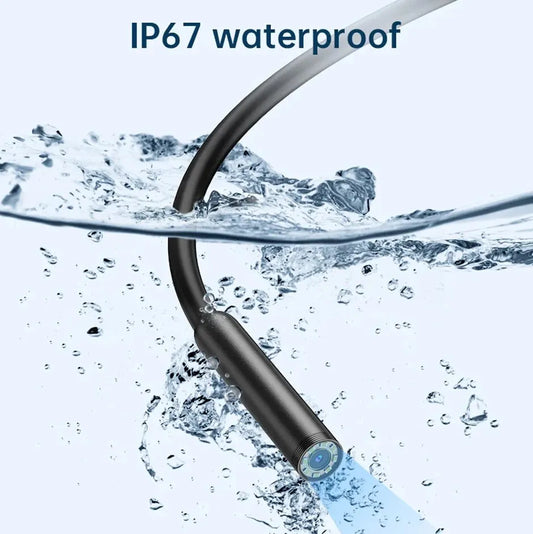 5.5mm lens USB Endoscope Borescope Inspection Camera with 6 LED Lights for Type C Devices