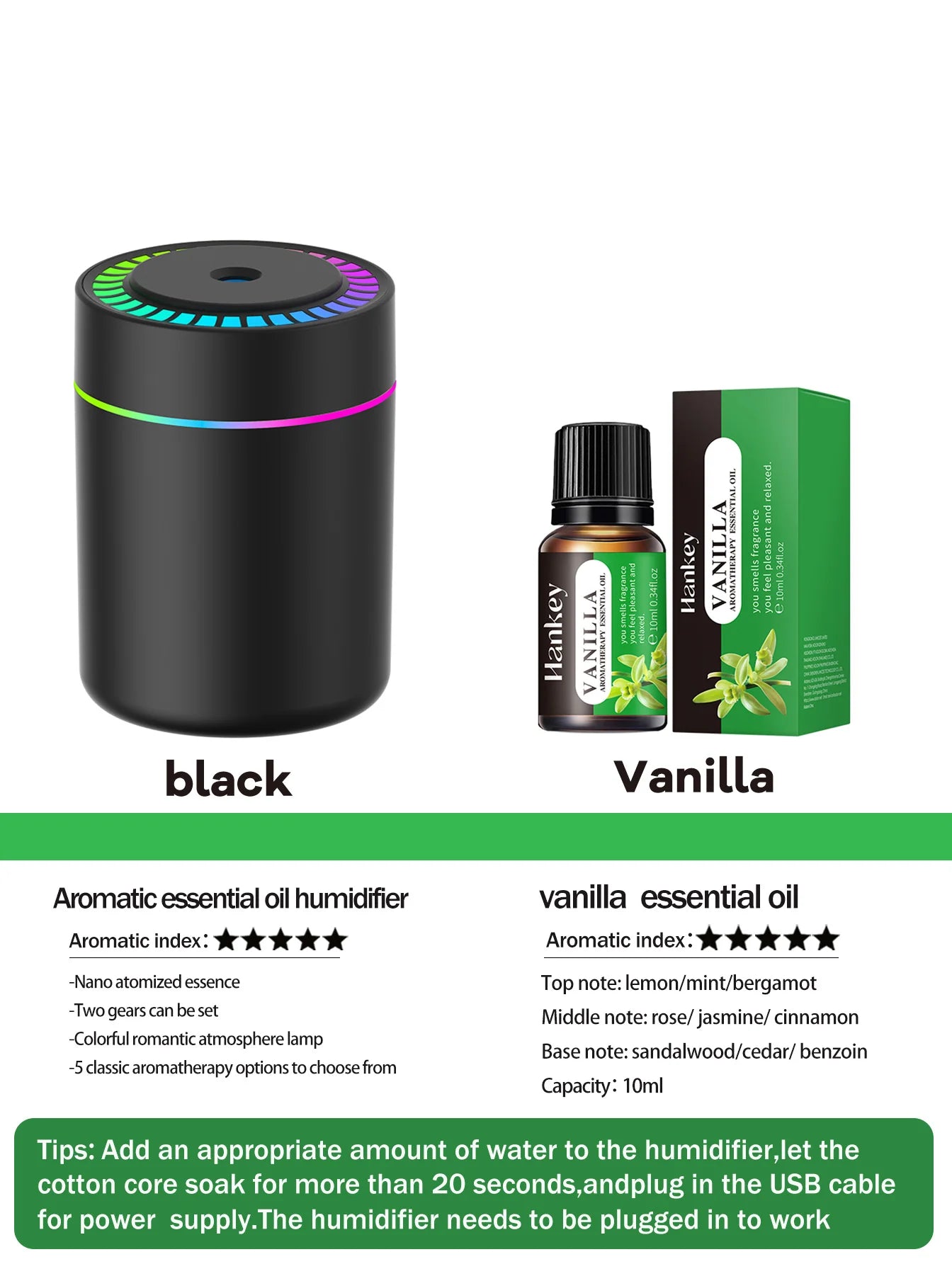 180ml diffuser Humidifier Aromatherapy essential oil