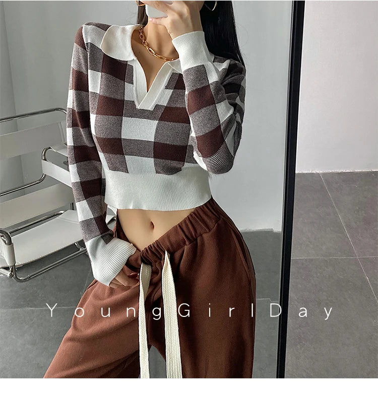 Autumn Vintage Knitting Long Sleeve Pullover Sweaters