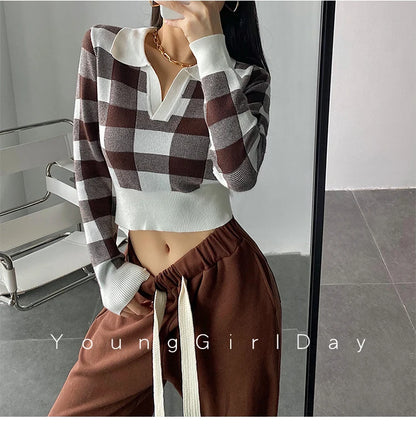 Autumn Vintage Knitting Long Sleeve Pullover Sweaters