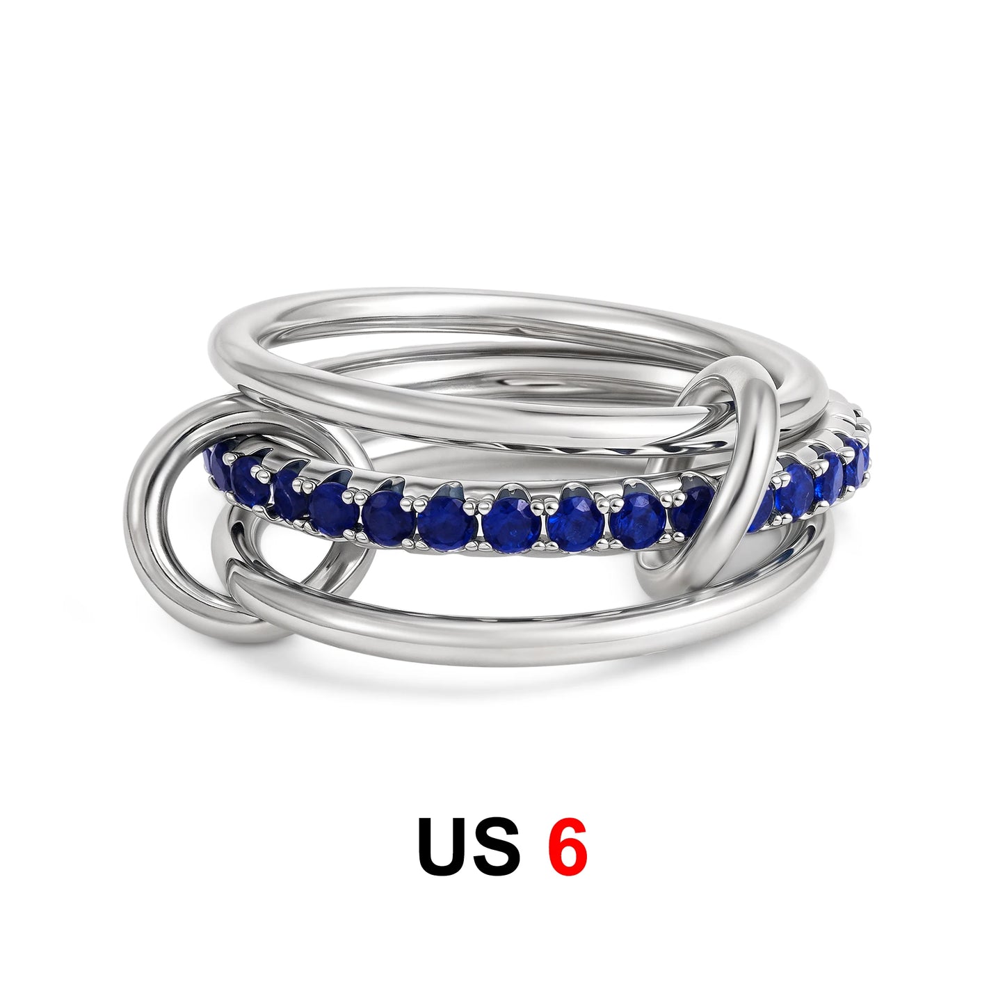 DANA Zirconia Gold Plated Rings Set