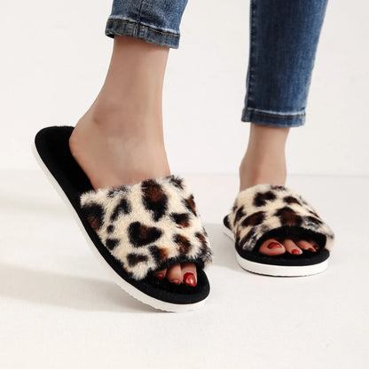 Sexy Leopard Soft Sole Floor Slipper