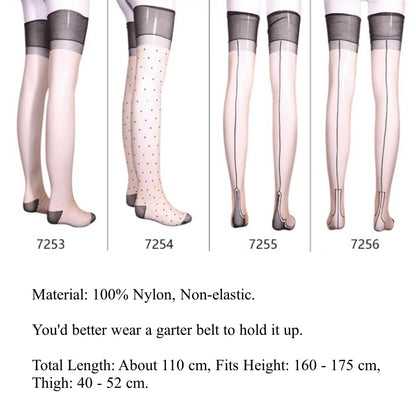110cm Long Medias 5D Ultra Thin Transparent Thigh High Sexy Lingerie Socks
