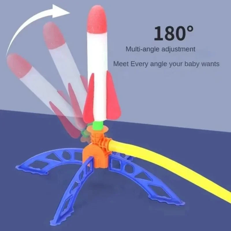 Kids Outdoor Rocket Foot Pump Air Pressing Soaring Rocket Toy