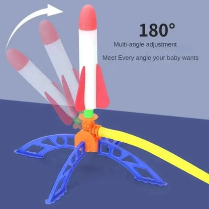 Kids Outdoor Rocket Foot Pump Air Pressing Soaring Rocket Toy