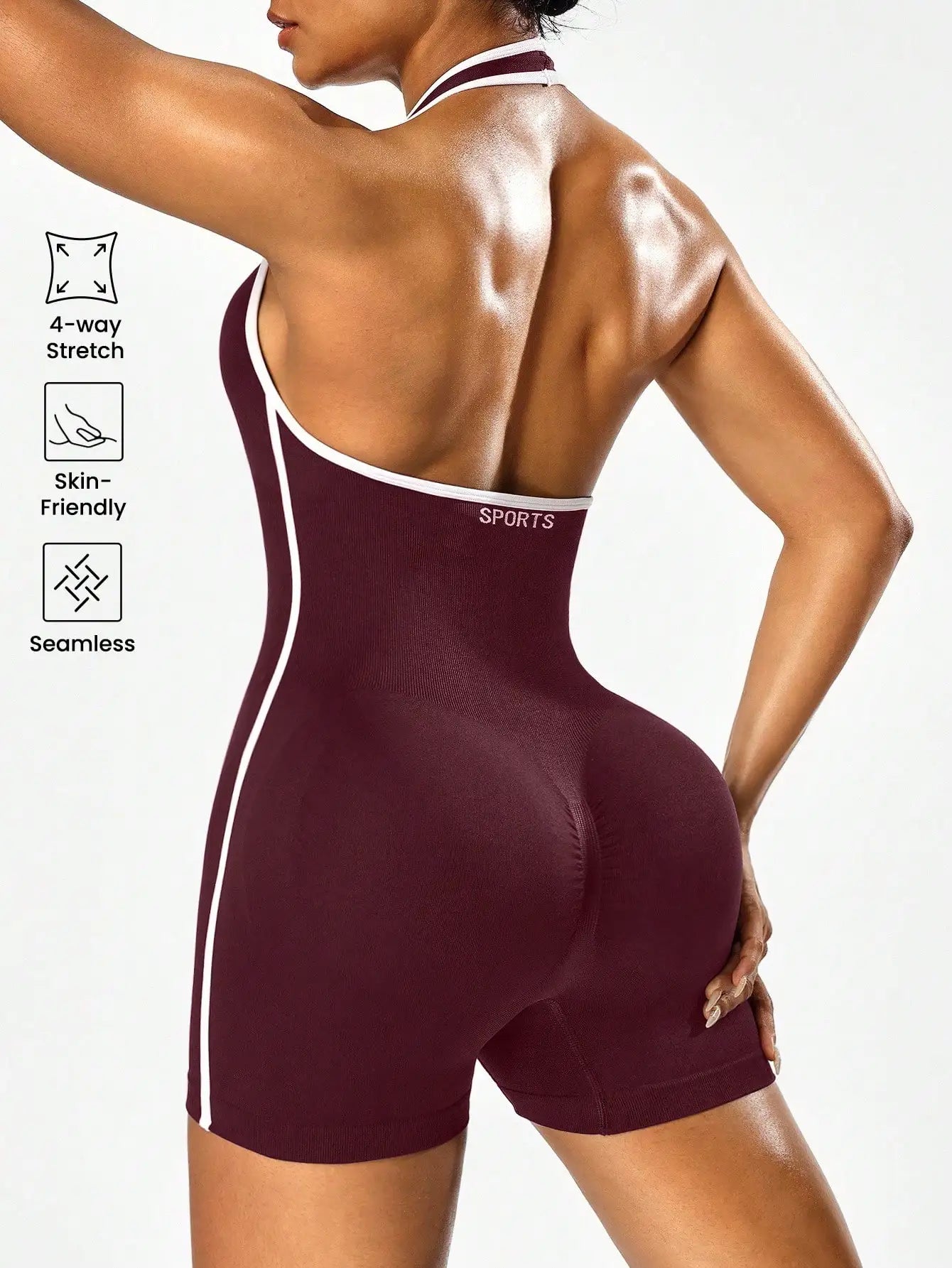 Cross-body yoga jumpsuit