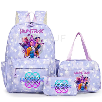 3Pcs/Set KPop Demon Hunter School Bags