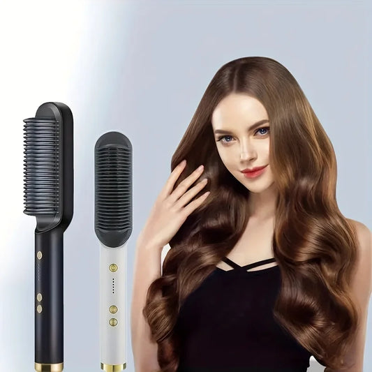 Straight hair comb, 2-in-1 electric straight hair curling styling tool