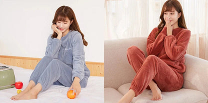 Thickened Loungewear Unisex Homewear Loose Pajama Sets