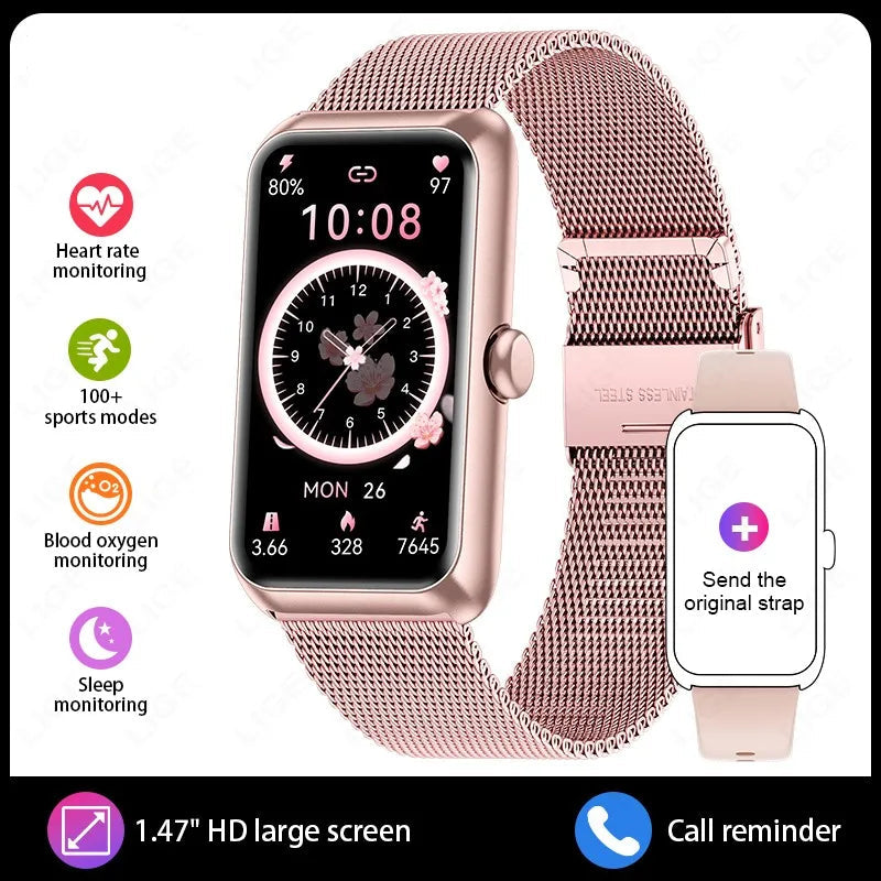 Fitness Tracker Watches with Heart Rate Monitor Sleep Tracker IP68 Waterproof Pedometer 1.47" Smart Watch
