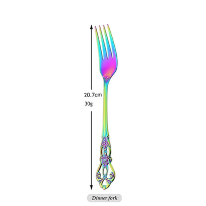 Stainless Steel Cutlery Knife Tea Fork Ice Cream Spoon Tableware Set
