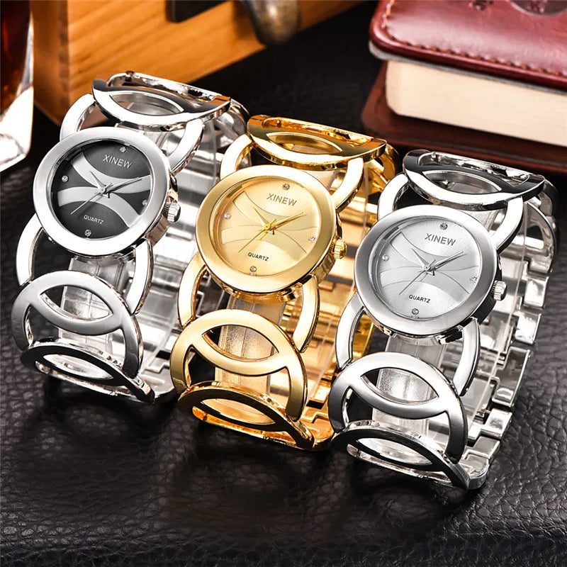 Lady Gold Full Stainless Steel Magic Watch