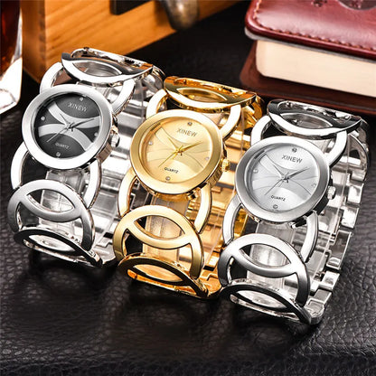 Lady Gold Full Stainless Steel Magic Watch