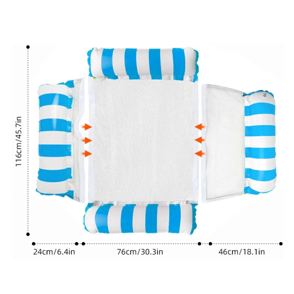 Inflatable Foldable Floating Row Swimming PoolMat
