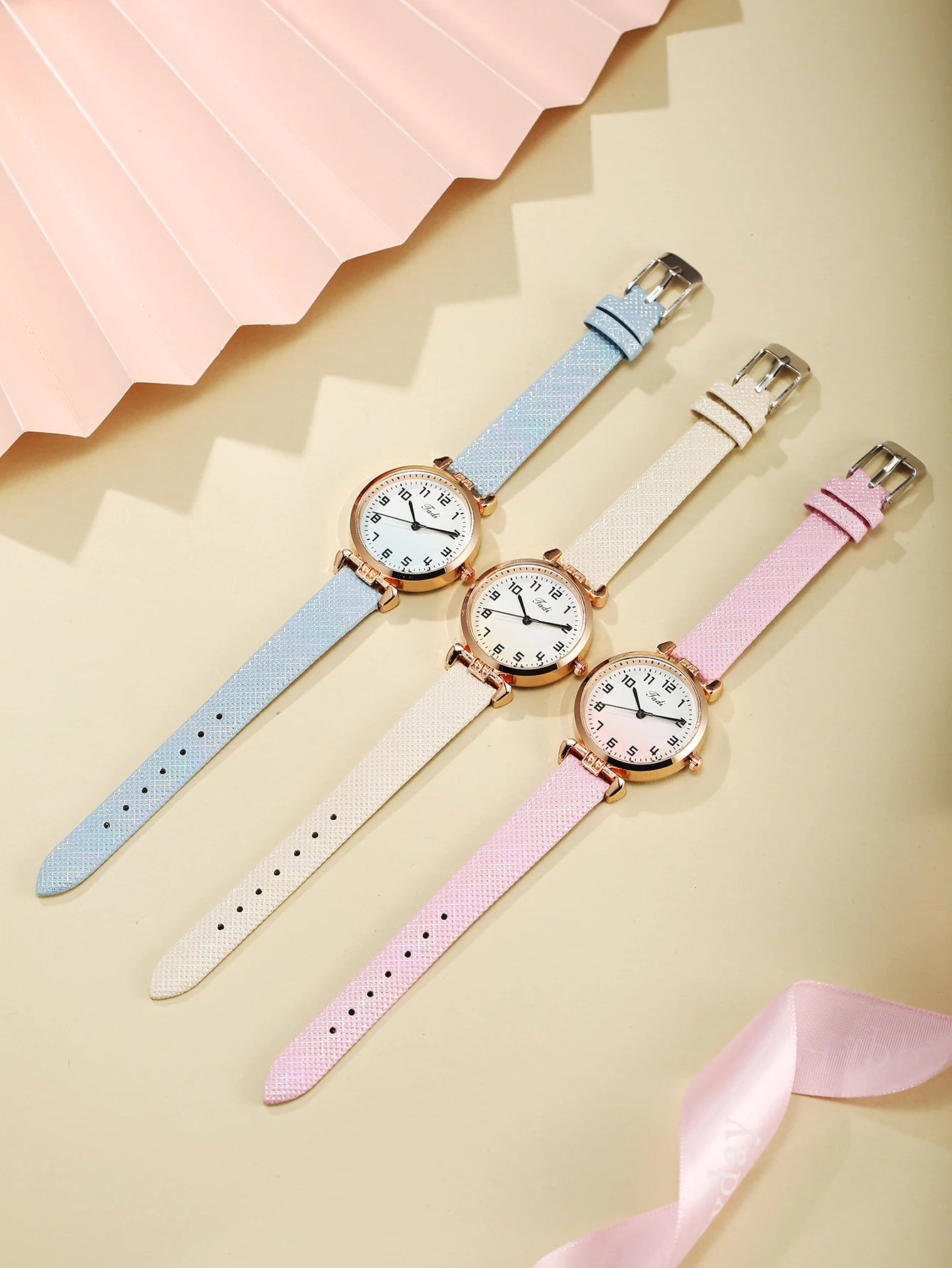 Leather Quartz Wristwatches