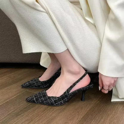 knitted platform heels large-size stiletto sandals