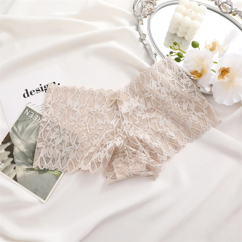 Lace Boyshort Panties Low-Rise Sexy Underwear Sexy Lingerie