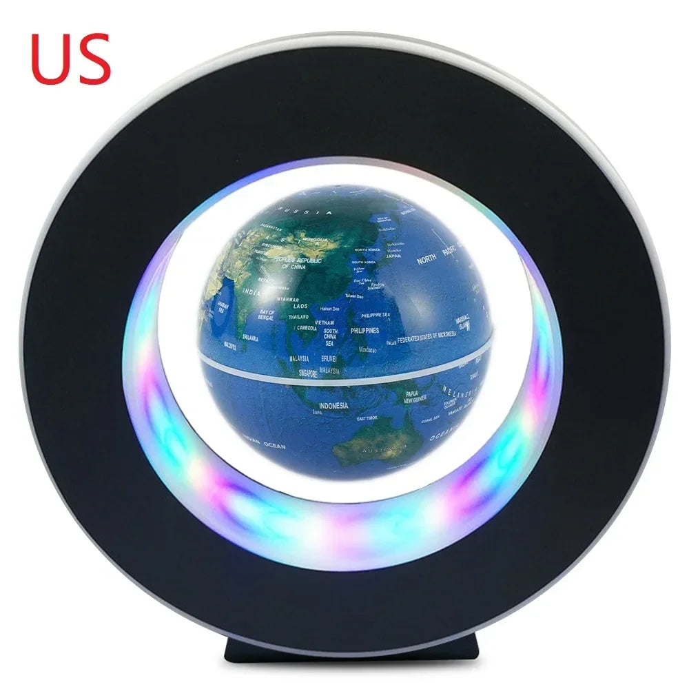 Magnetic levitation ball LED rotating earth floating light