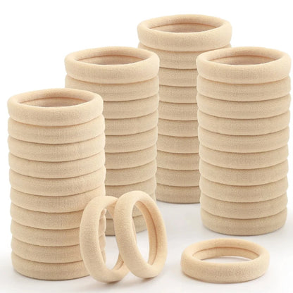 50PCS/Set Cotton Elastic Hair Ties