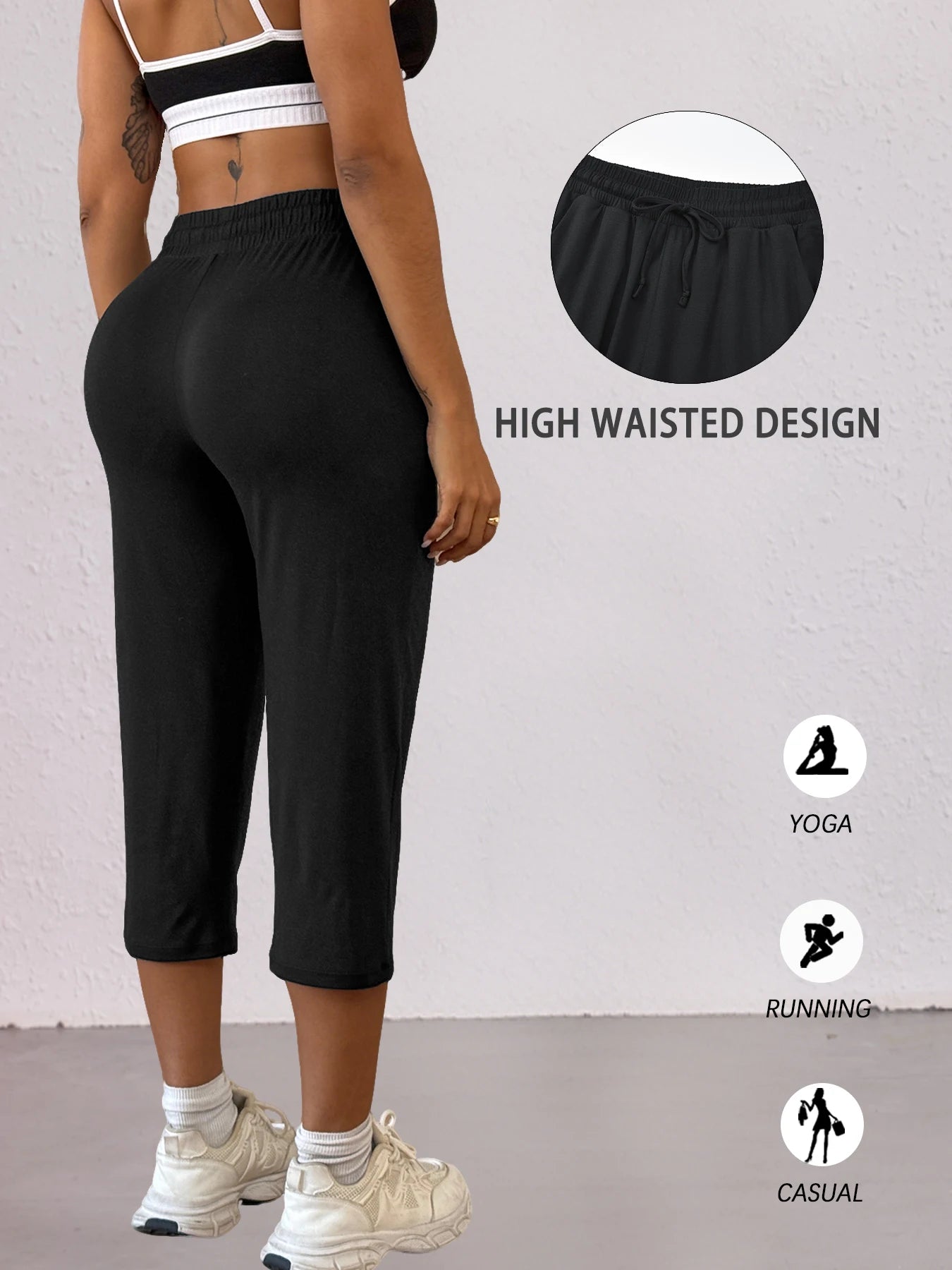 Capri Yoga Loose Soft  Pants