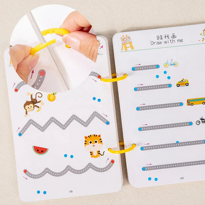 All-in-One Magic Tracing Coloring Book Reusable Pen Control Workbook